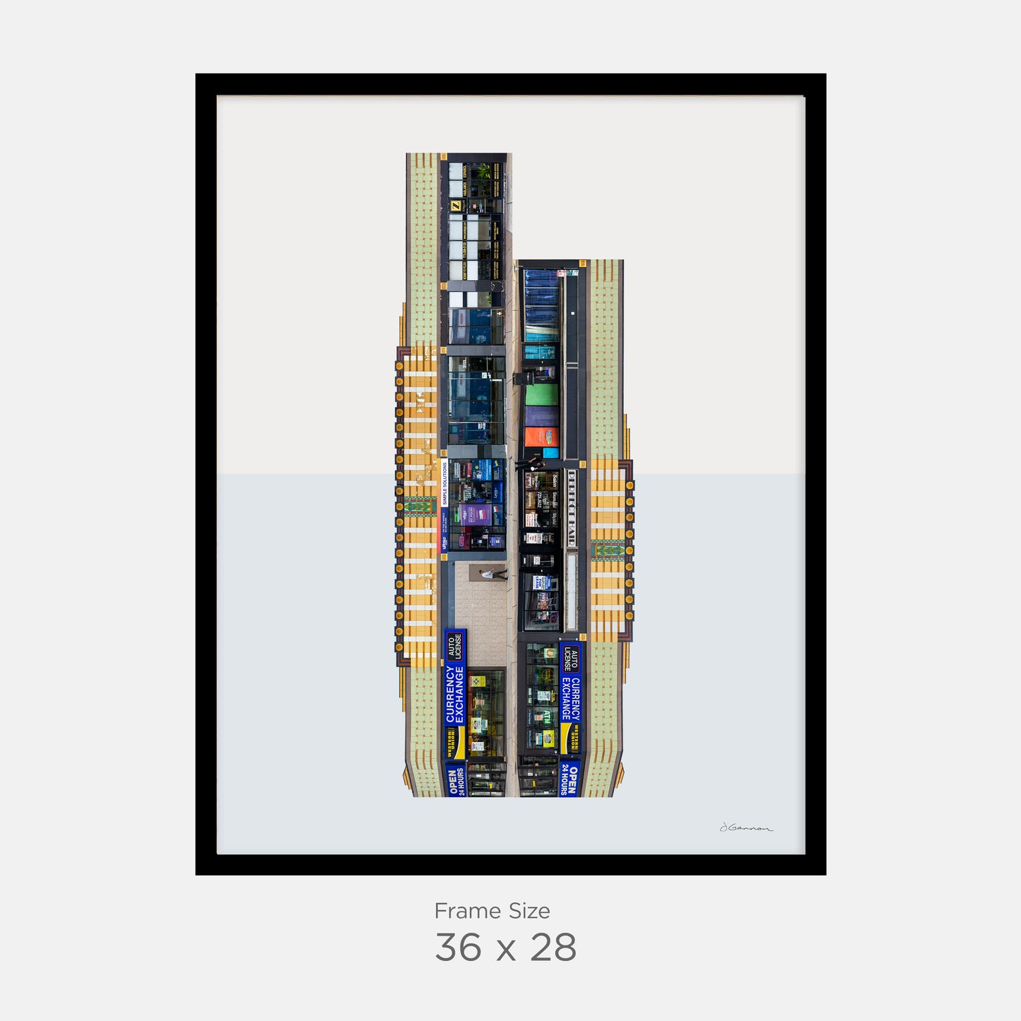 Chicago, IL - Belmont and Central Art Deco - 36x28