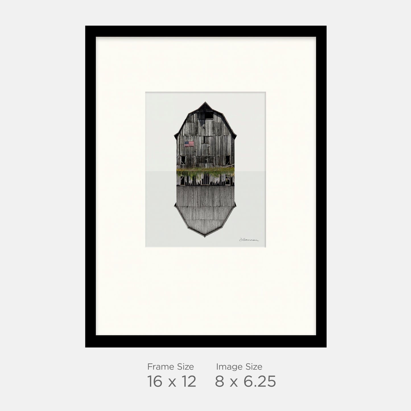 South Boardman, Michigan - American Flag Barn - 16x12