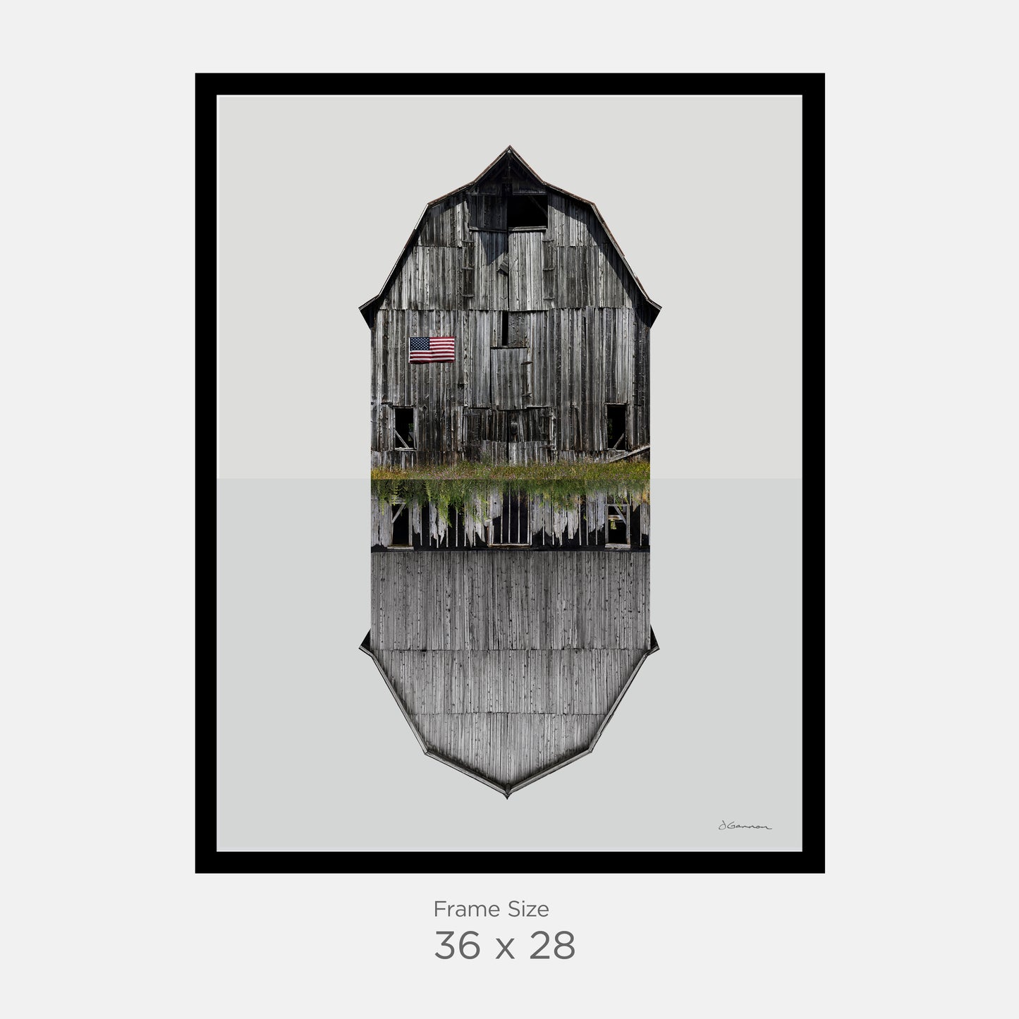 South Boardman, Michigan - American Flag Barn - 36x28