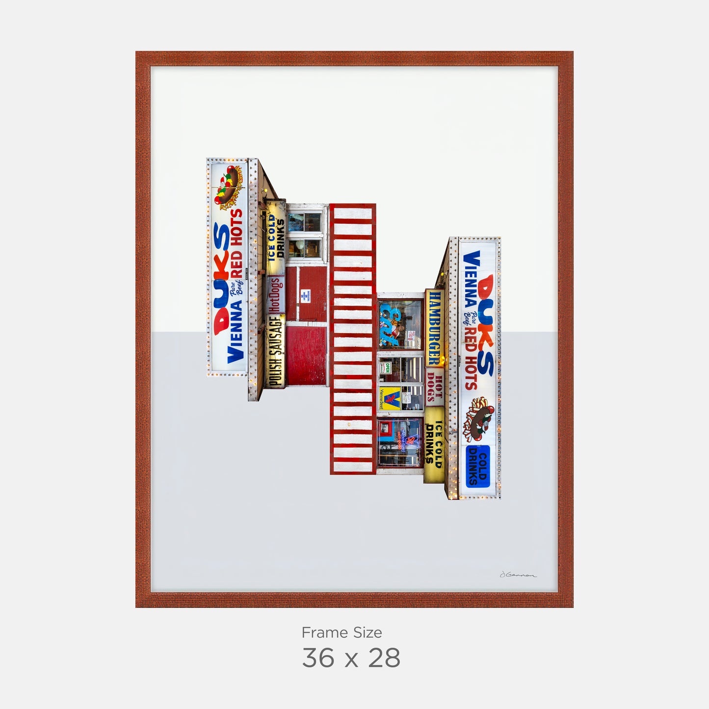 Chicago, IL - Duks Red Hots - 36x28