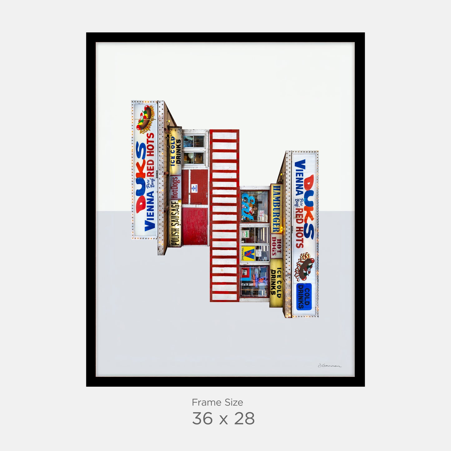 Chicago, IL - Duks Red Hots - 36x28