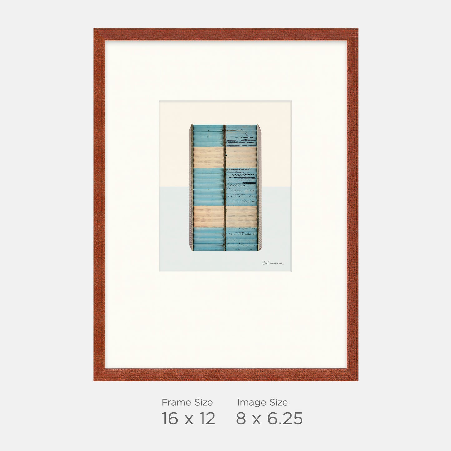 Boswell, IN - Large Barn in Stripes 01 - 16x12