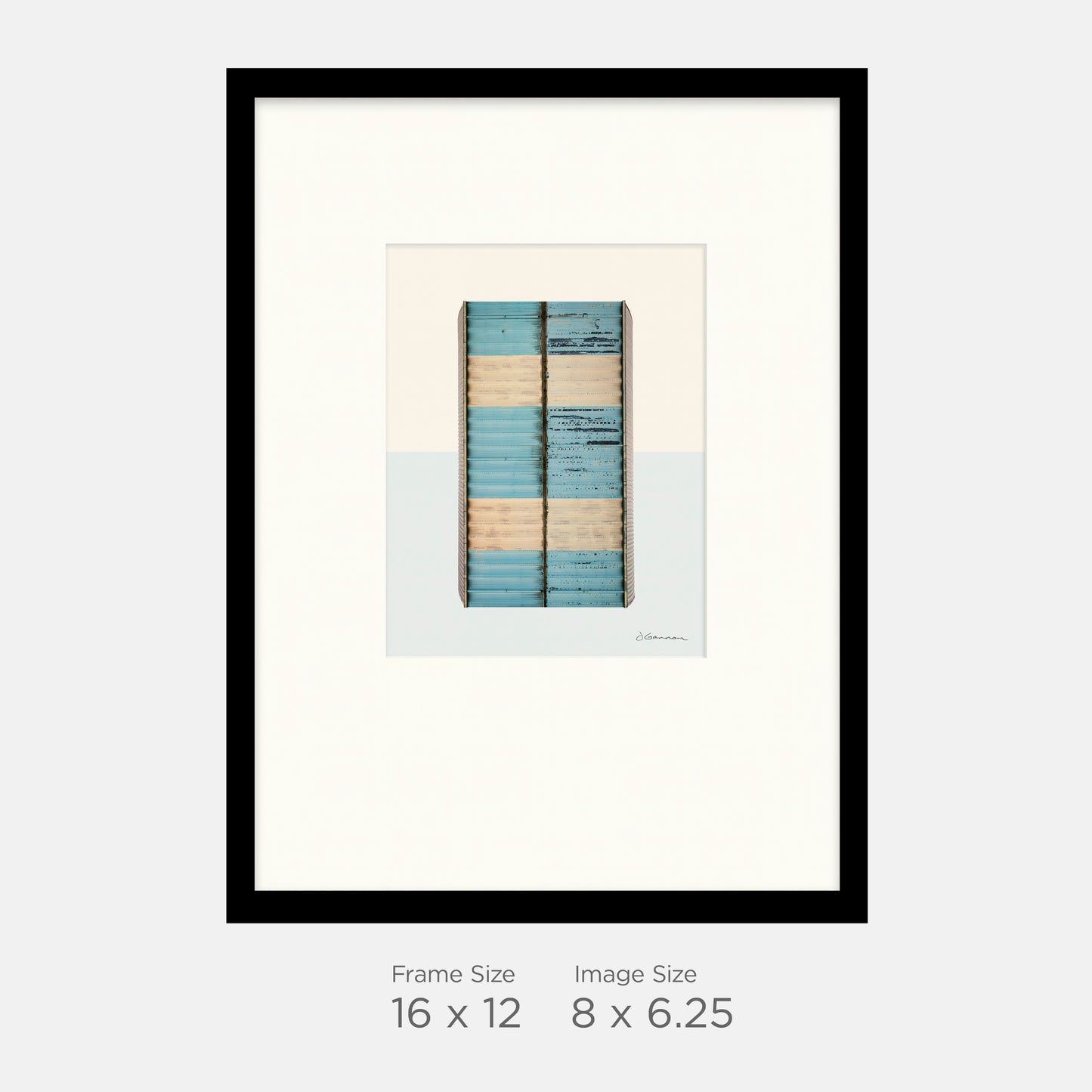 Boswell, IN - Large Barn in Stripes 01 - 16x12