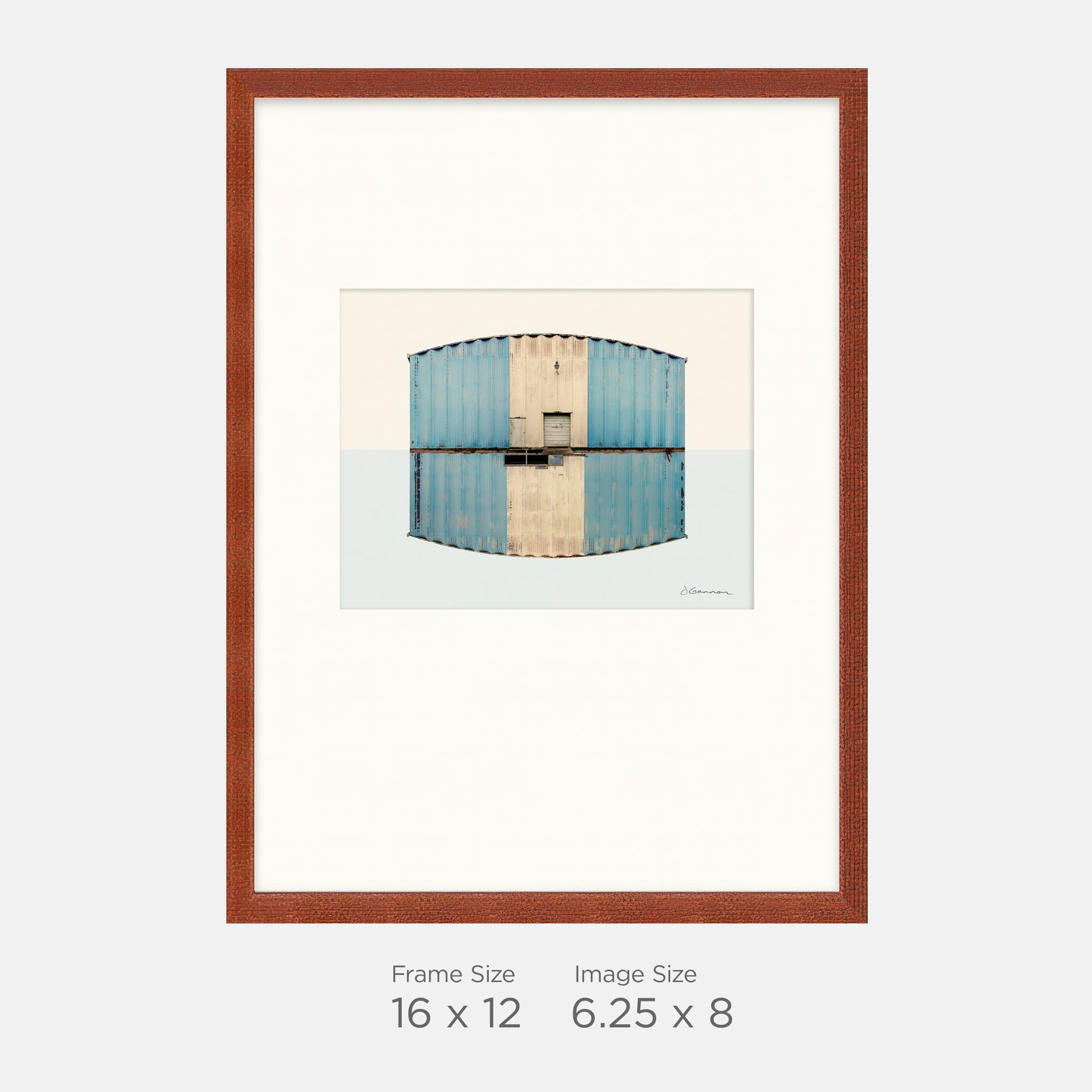 Boswell, IN - Large Barn in Stripes 02 - 16x12