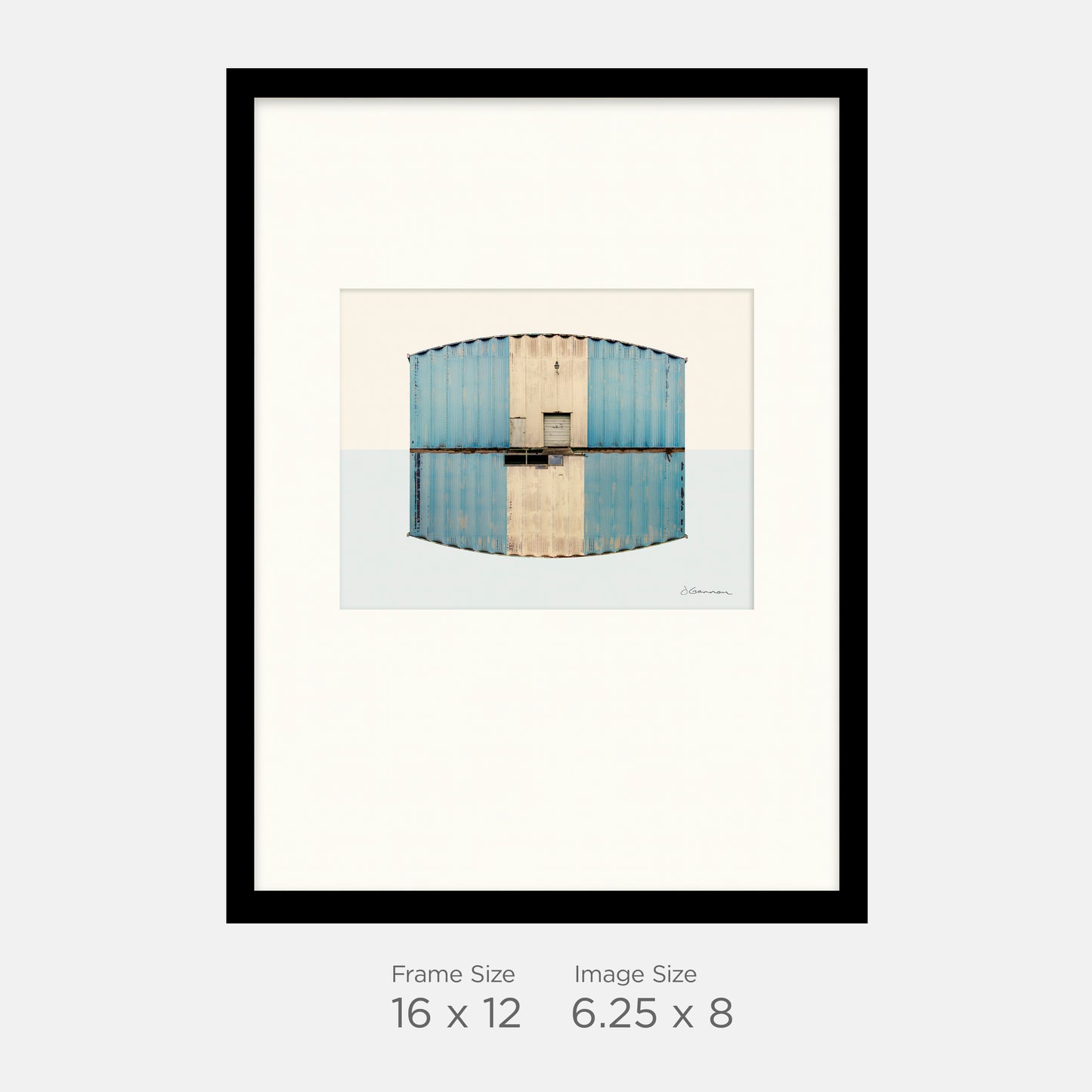 Boswell, IN - Large Barn in Stripes 02 - 16x12