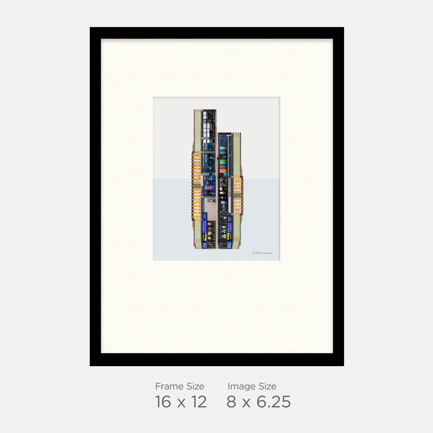 Chicago, IL - Belmont and Central Art Deco - 16x12