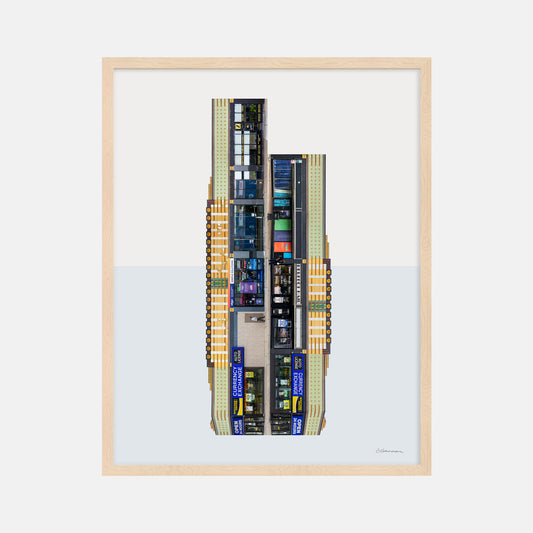 Chicago, IL - Belmont and Central Art Deco - 36x28