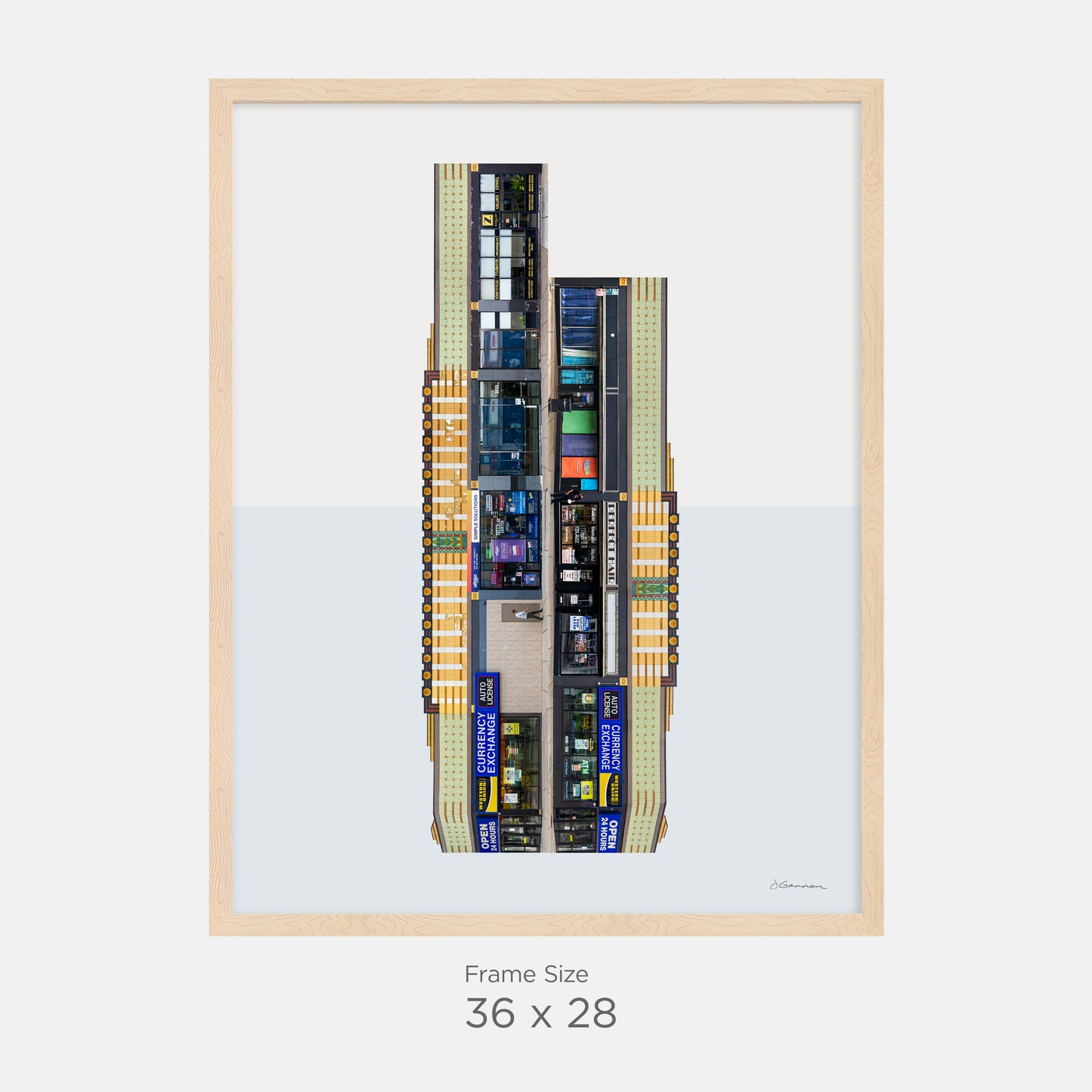 Chicago, IL - Belmont and Central Art Deco - 36x28