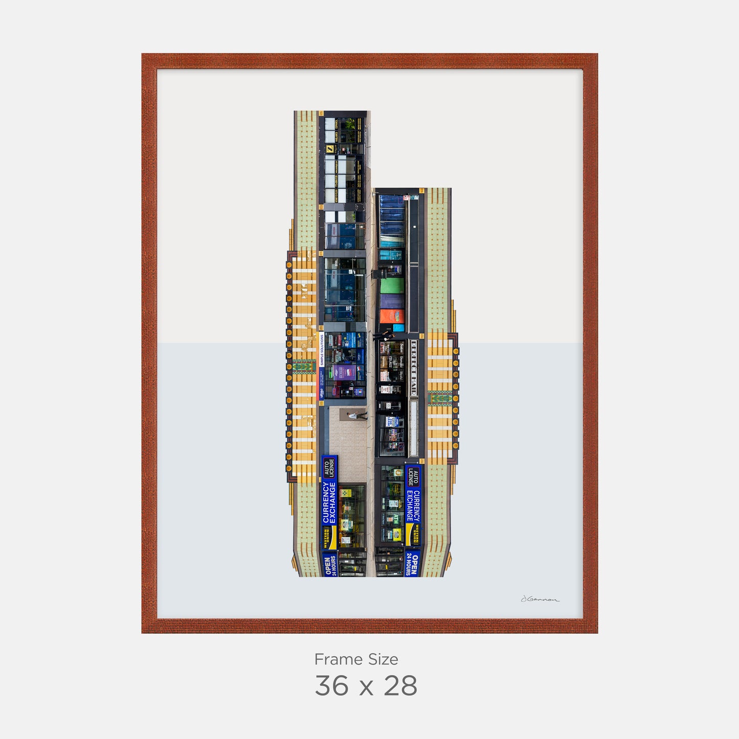 Chicago, IL - Belmont and Central Art Deco - 36x28