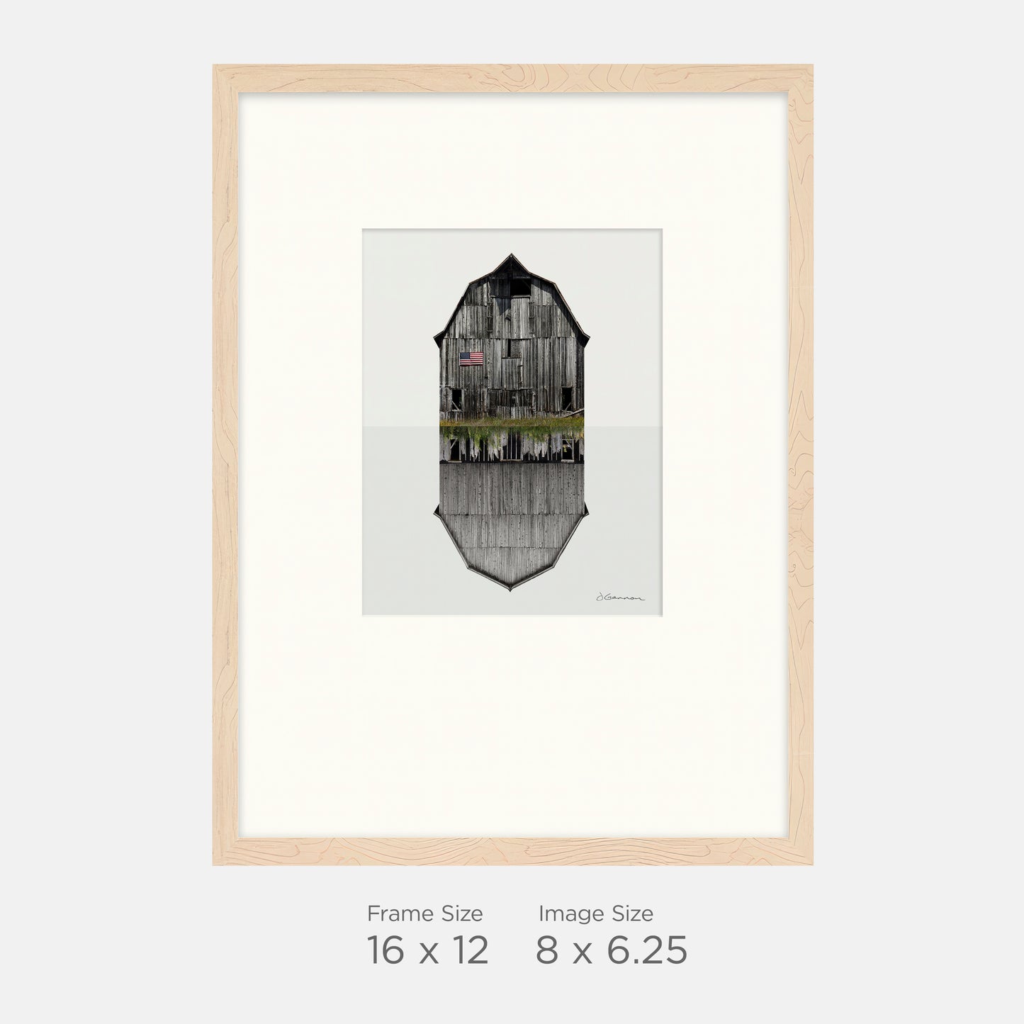 South Boardman, Michigan - American Flag Barn - 16x12