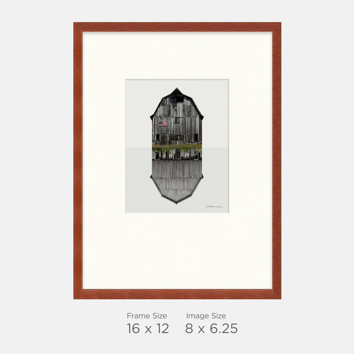 South Boardman, Michigan - American Flag Barn - 16x12