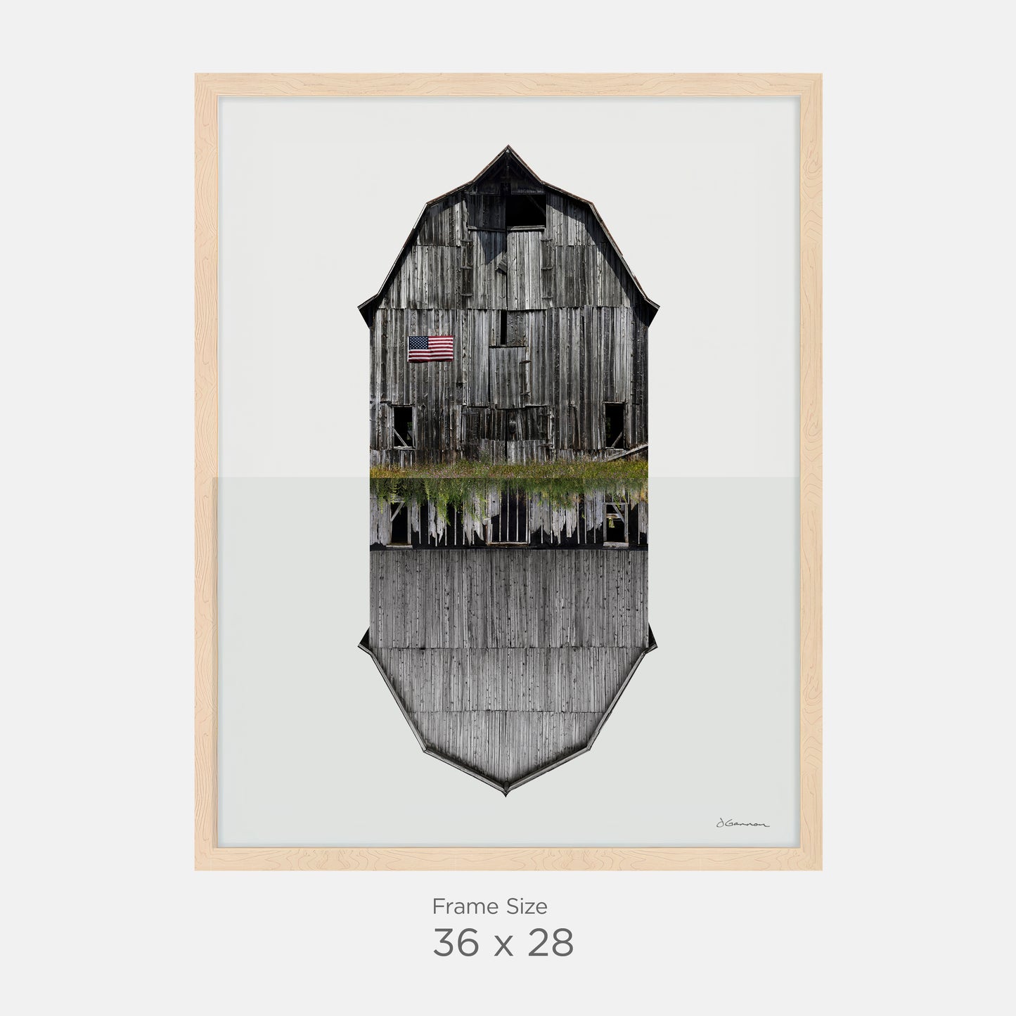 South Boardman, Michigan - American Flag Barn - 36x28