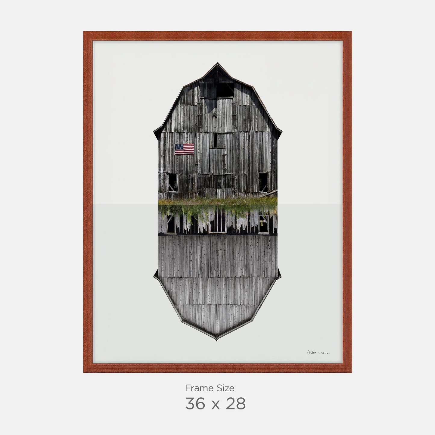 South Boardman, Michigan - American Flag Barn - 36x28